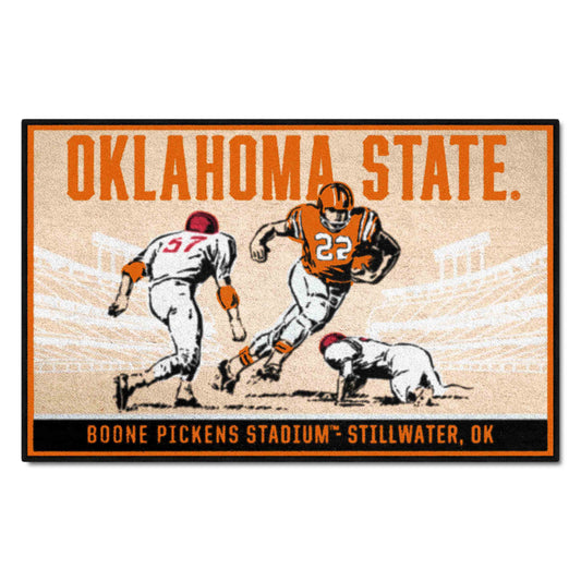 Oklahoma State Cowboys Starter Mat Accent Rug - 19in. x 30in. Ticket Stub Starter Mat - Oklahoma State