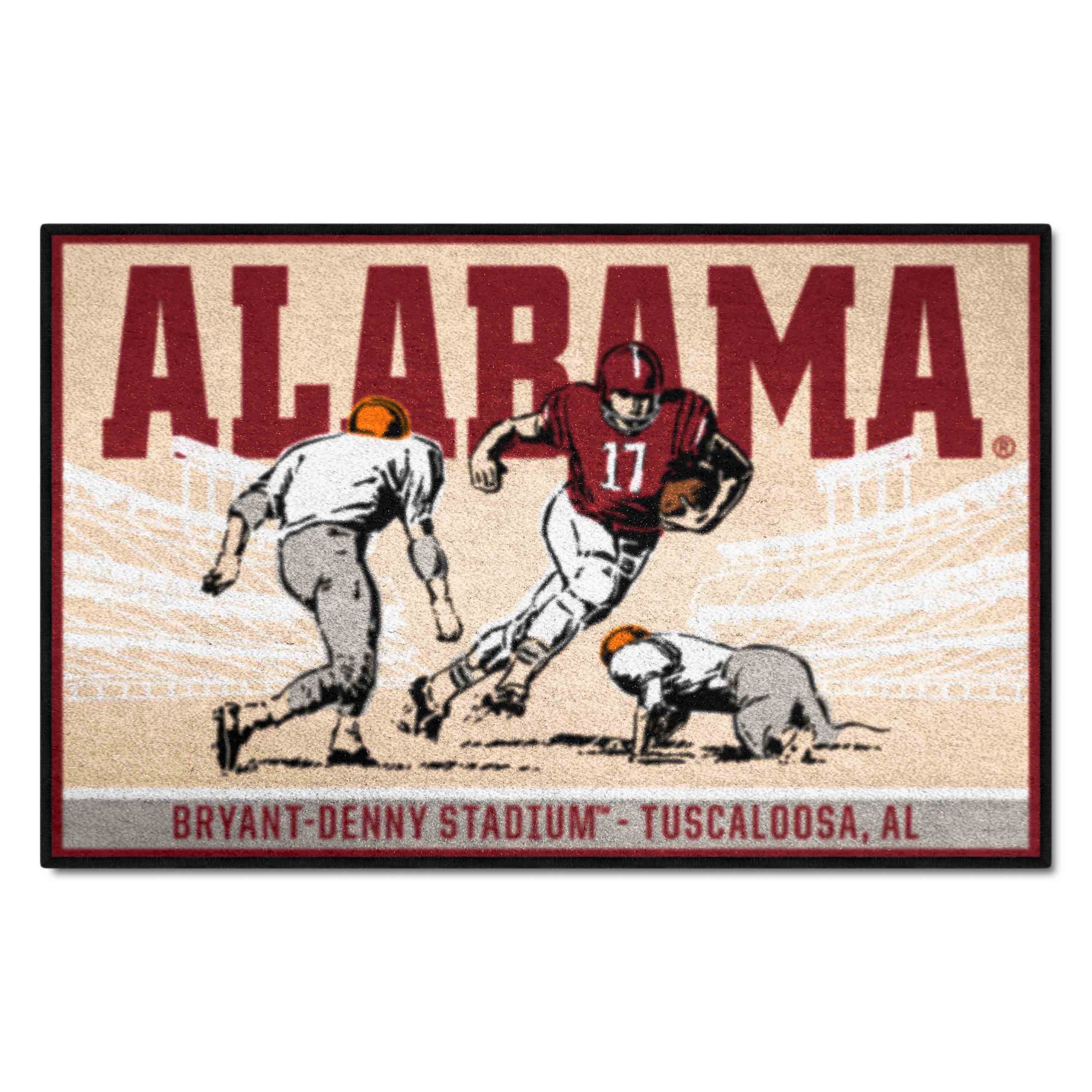 Alabama Crimson Tide Starter Mat Accent Rug - 19in. x 30in. Ticket Stub Starter Mat - Alabama