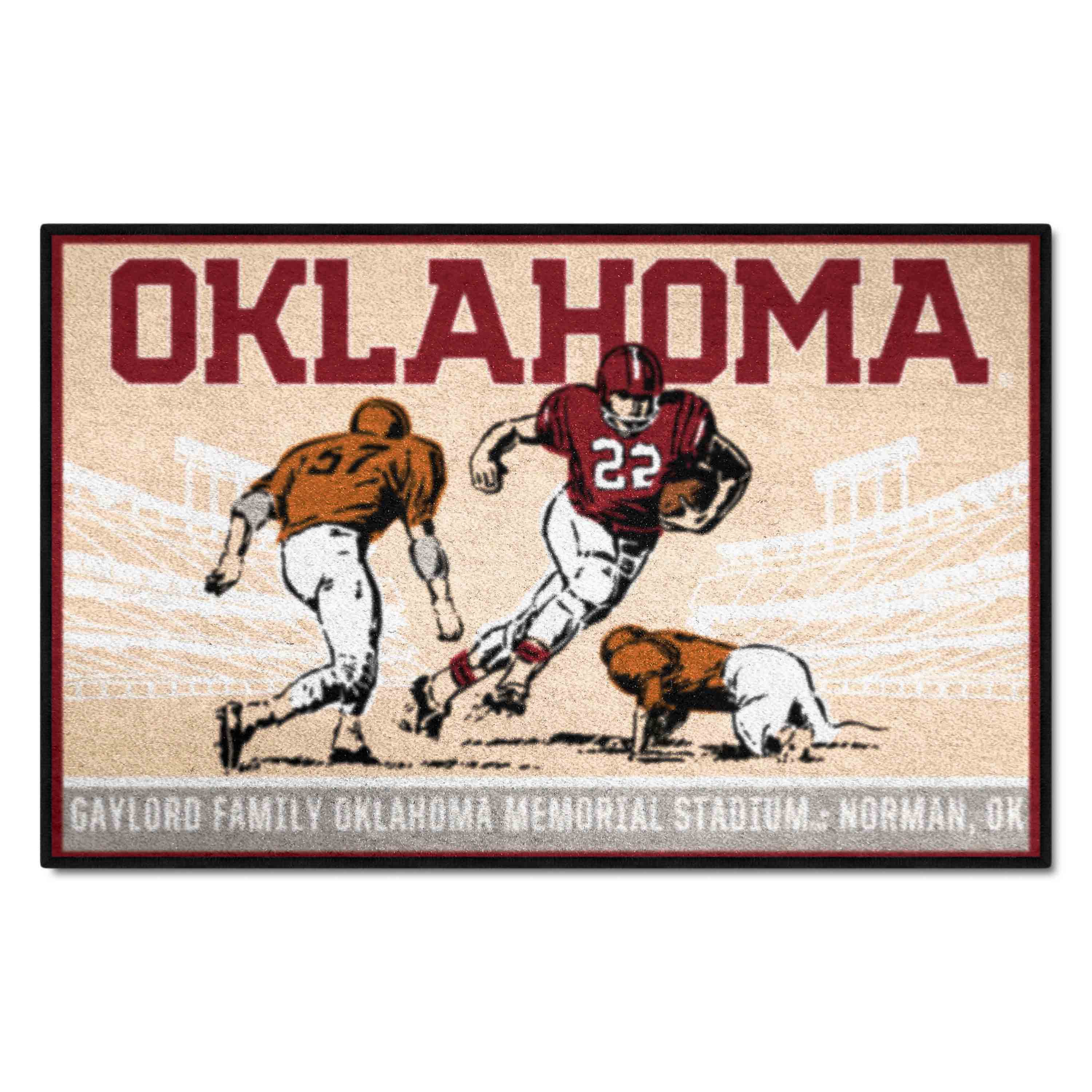 Oklahoma Sooners Starter Mat Accent Rug - 19in. x 30in. Ticket Stub Starter Mat