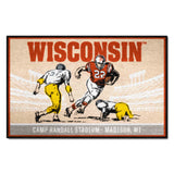 Wisconsin Badgers Starter Mat Accent Rug - 19in. x 30in. Ticket Stub Starter Mat