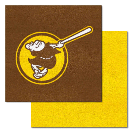 San Diego Padres "Swinging Friar" Alternate Logo Team Carpet Tiles - 45 Sq Ft.