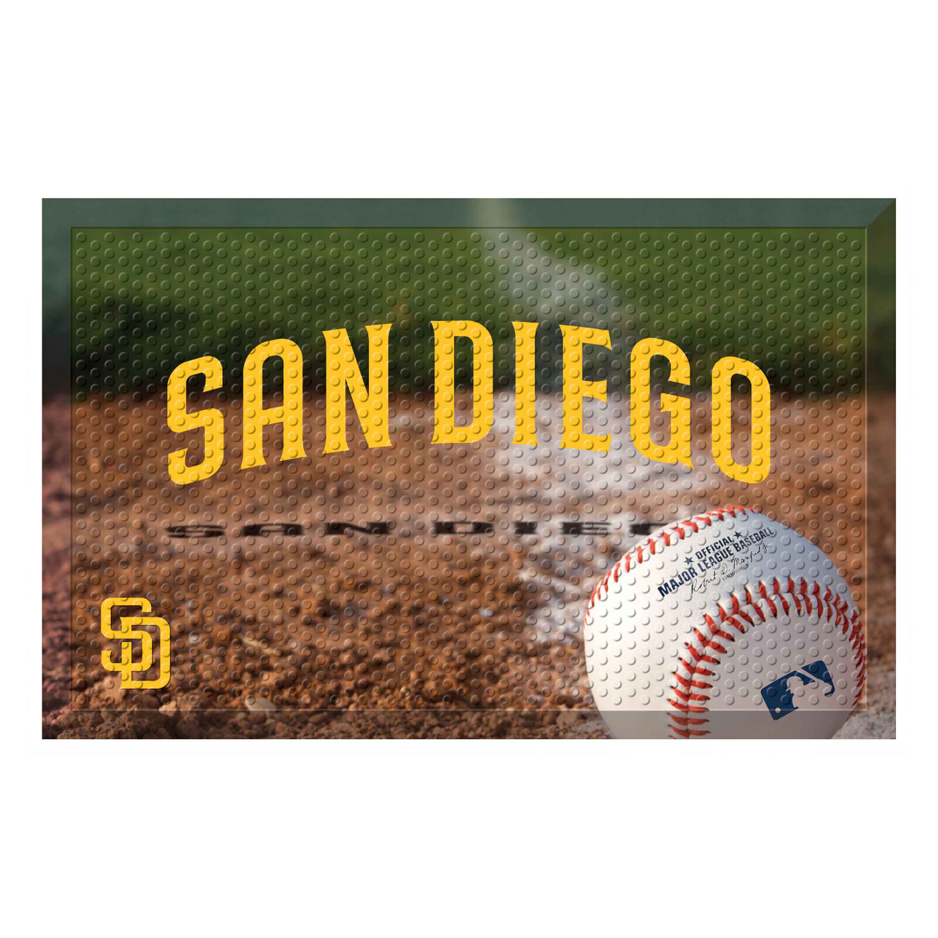 San Diego Padres Rubber Scraper Door Mat, Firar Logo