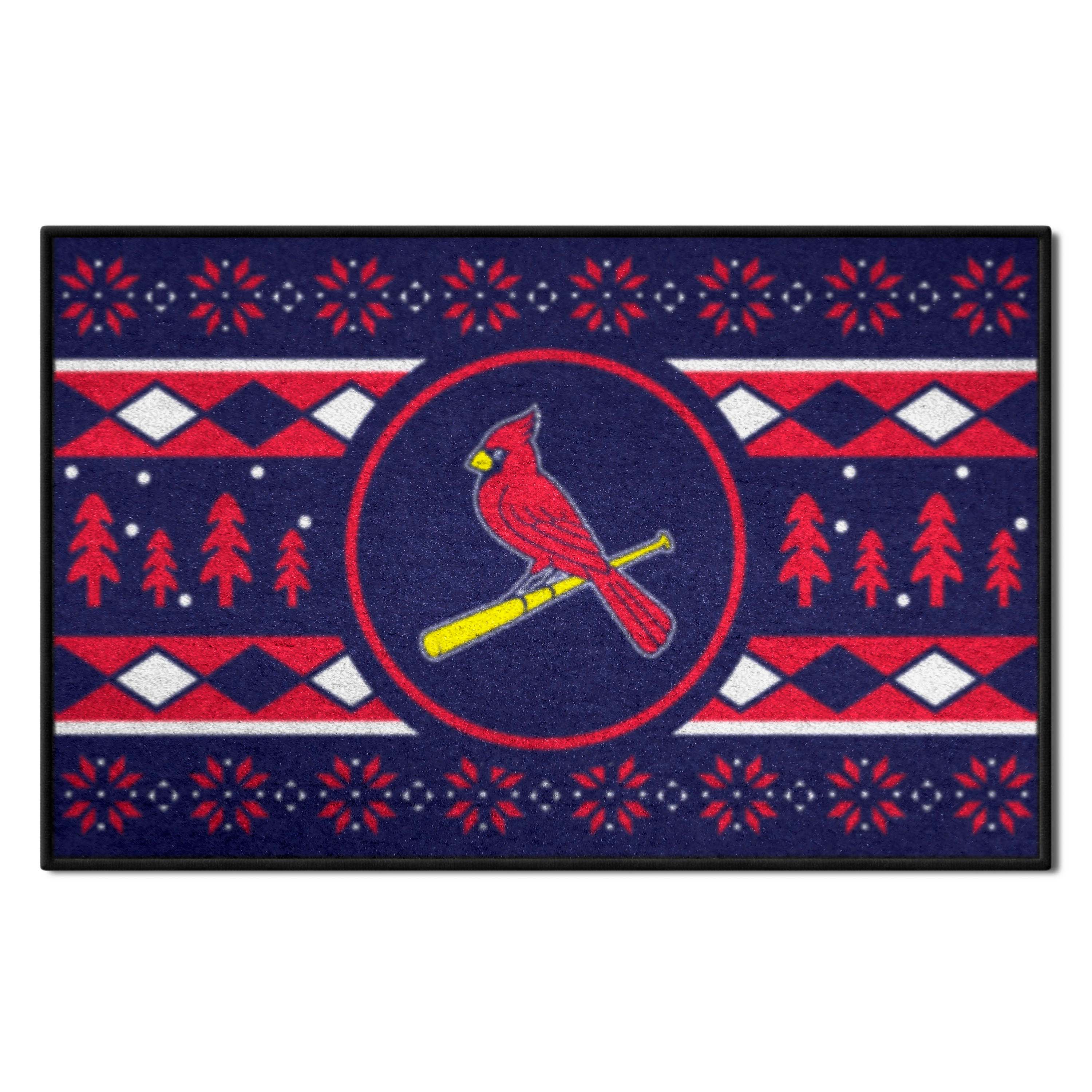 St. Louis Cardinals Holiday Sweater Starter Mat Accent Rug - 19in. x 30in.