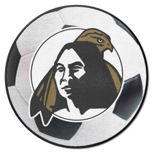 UNC Pembroke Braves Soccer Ball Rug - 27in. Diameter