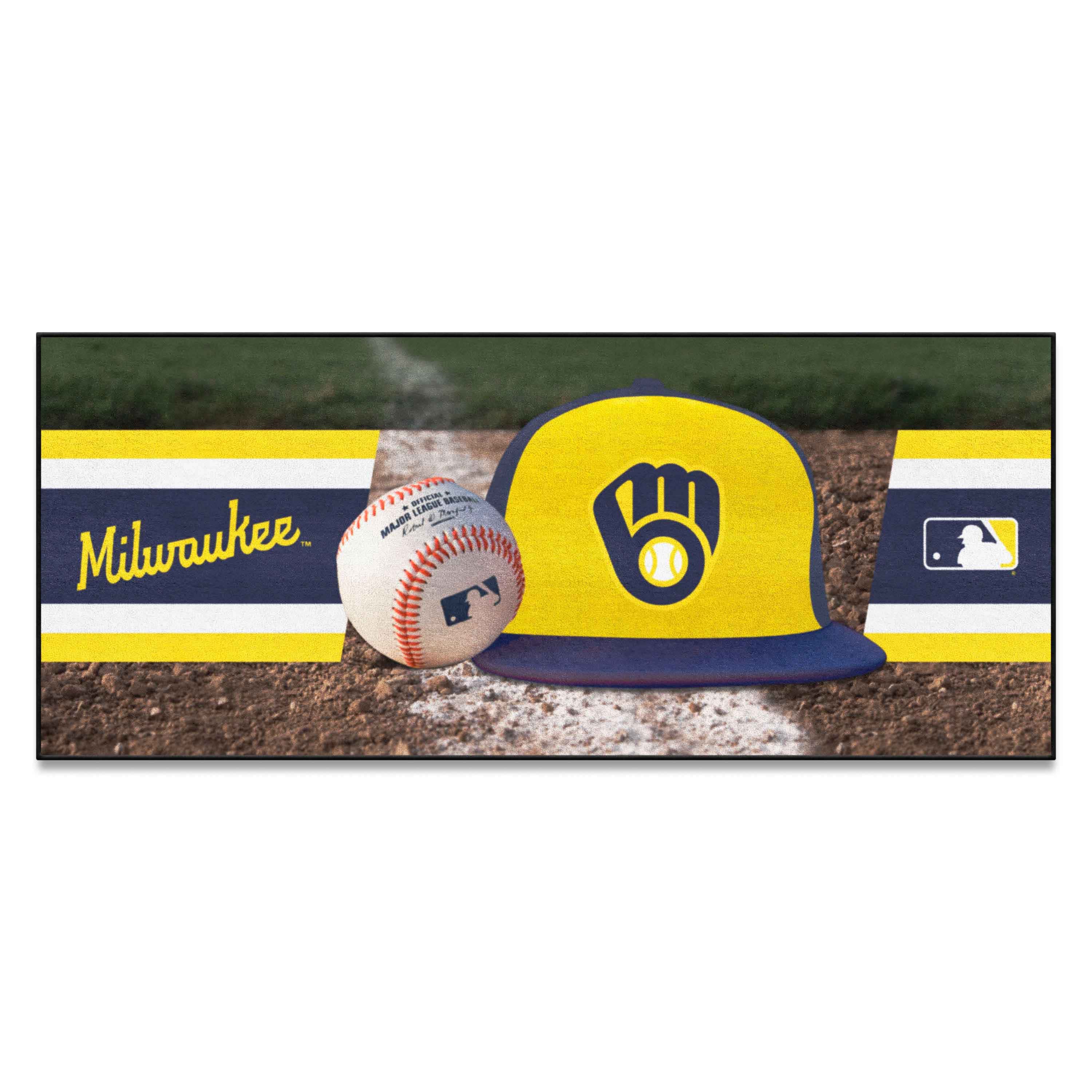 Milwaukee Brewers Baseball Runner Rug - 30in. x 72in. - Milwaukee Brewers