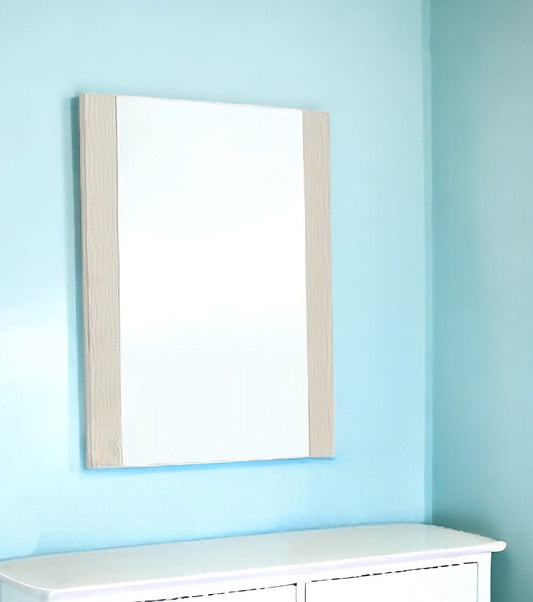 41" Beige Framed Dresser Mirror - Homeroots