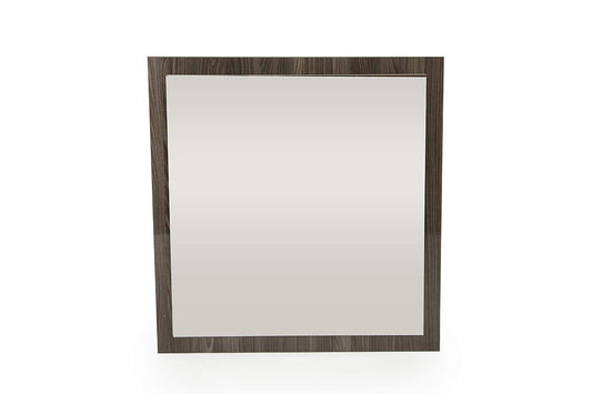 41" Grey Mdf  Veneer  And Glass Mirror