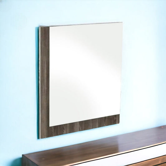 41" Gray Framed Dresser Mirror - Homeroots