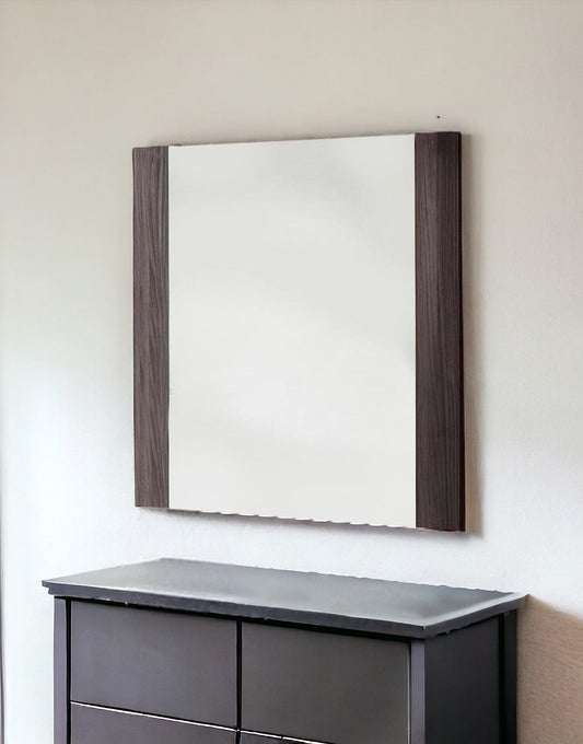 41" Gray Framed Accent Mirror - Homeroots