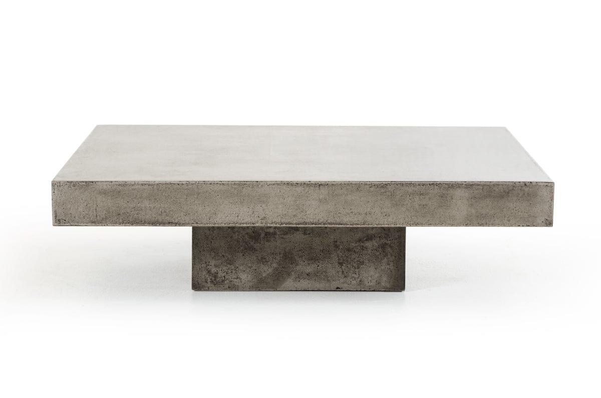 43" Gray Concrete Modern  Square Coffee Table