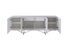 Buffet blanco de alto brillo de 28"