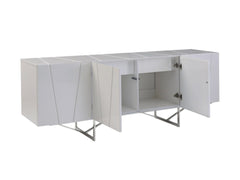 28" White High Gloss Buffet - Homeroots