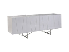 28" White High Gloss Buffet - Homeroots