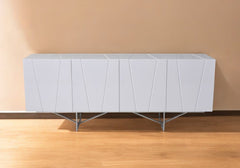 28" White High Gloss Buffet - Homeroots