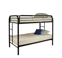 Black Twin Contemporary Metal Bunk Bed - Homeroots