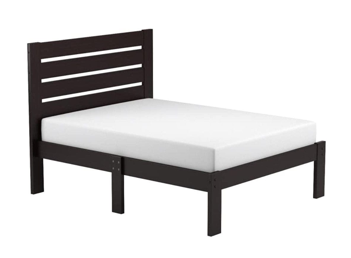 Espresso Solid Wood Full Tufted Bed - Homeroots