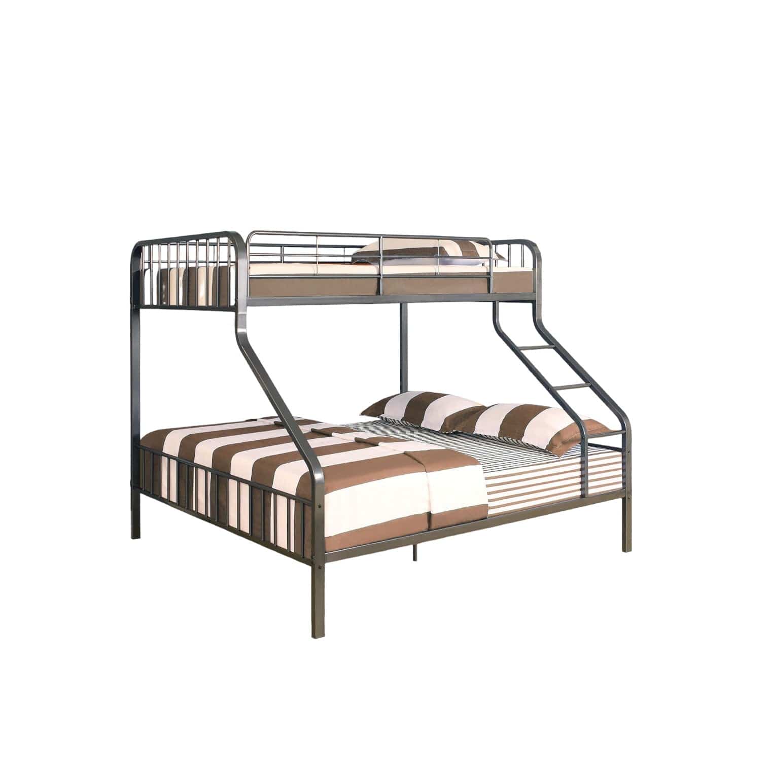 83" X 63" X 60" Gunmetal Twin Xl Over Queen Bunk Bed - Homeroots