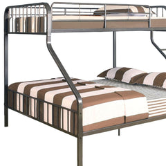 83" X 63" X 60" Gunmetal Twin Xl Over Queen Bunk Bed - Homeroots