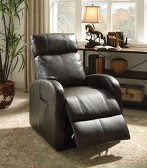 28"  X 37" X 40" Dark Gray Pu Recliner With Power Lift - Homeroots