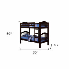 Dark Brown Twin Contemporary Bunk Bed - Homeroots