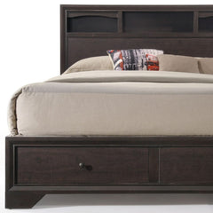 Rich Espresso Finish Queen Bed With Storage