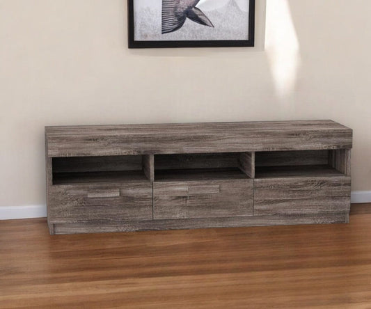 59" Brown Open Shelving TV Stand - Homeroots