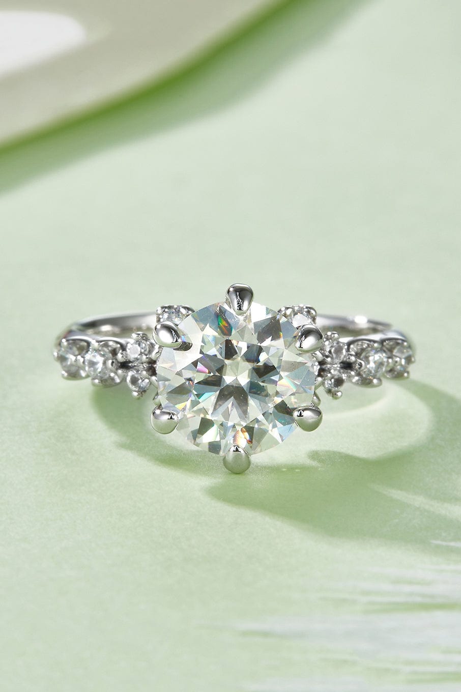 2 Carat Moissanite 925 Sterling Silver Ring - Trendsi