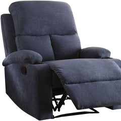 32" Blue Linen Recliner