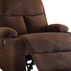 32" Chocolate Linen Recliner - Homeroots