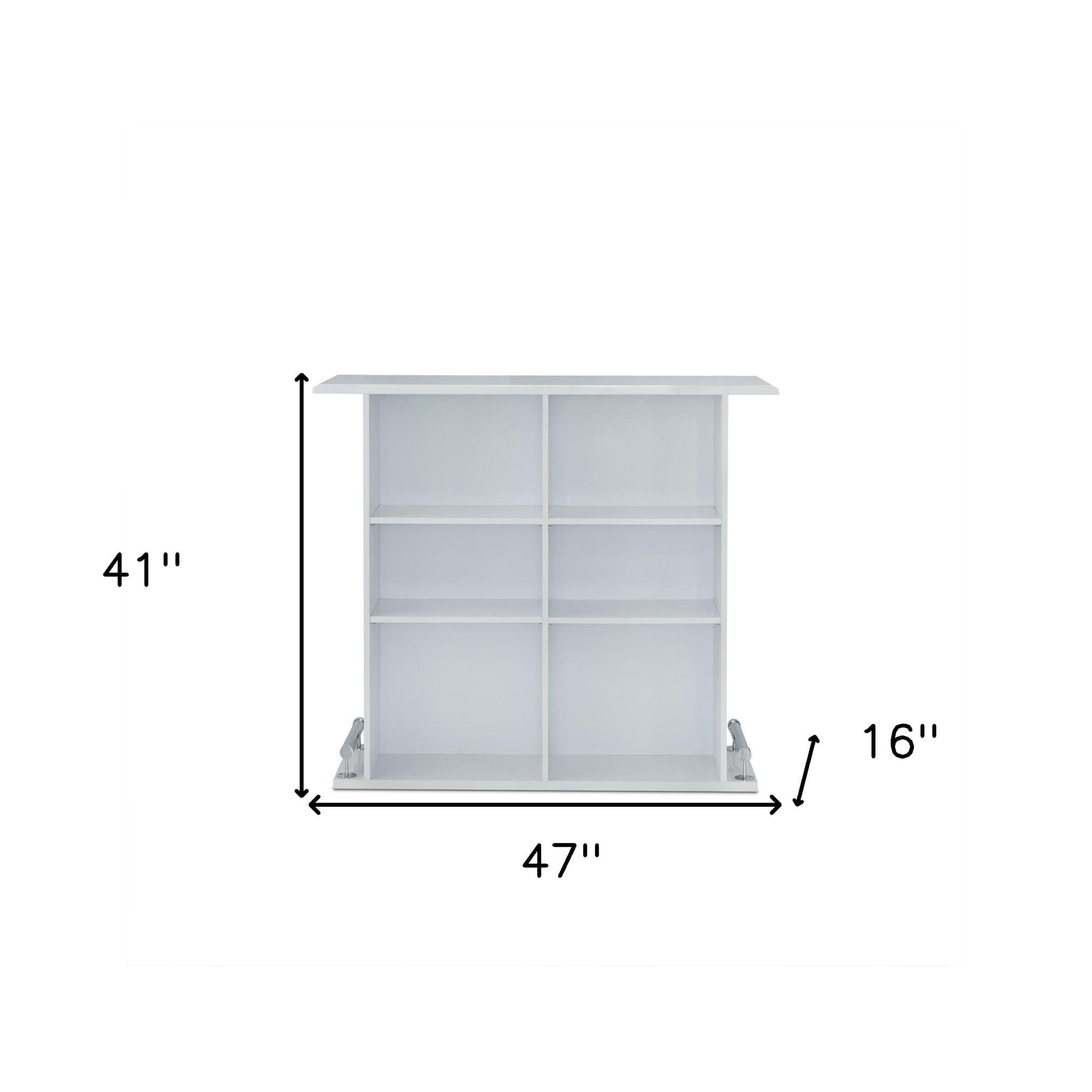 47" White Rectangular Manufactured Wood Bar Table - Homeroots