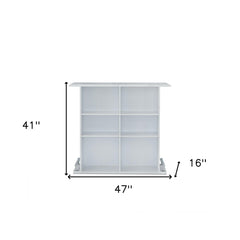 47" White Rectangular Manufactured Wood Bar Table - Homeroots