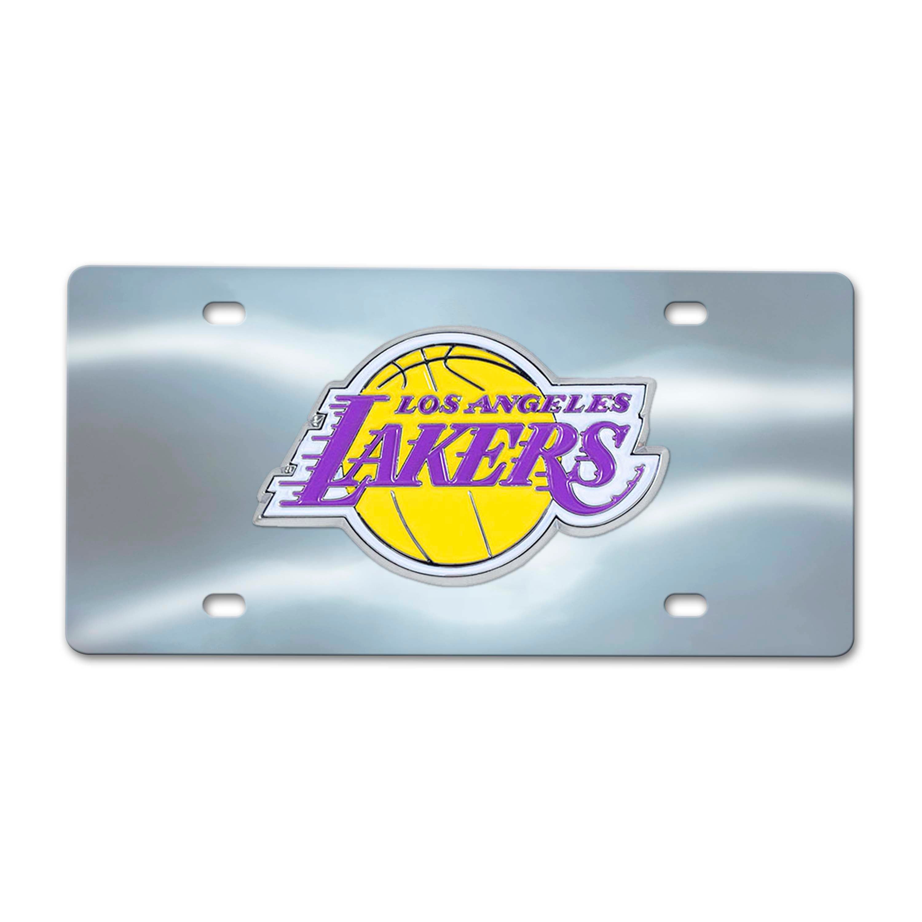 Los Angeles Lakers 3D Stainless Steel License Plate