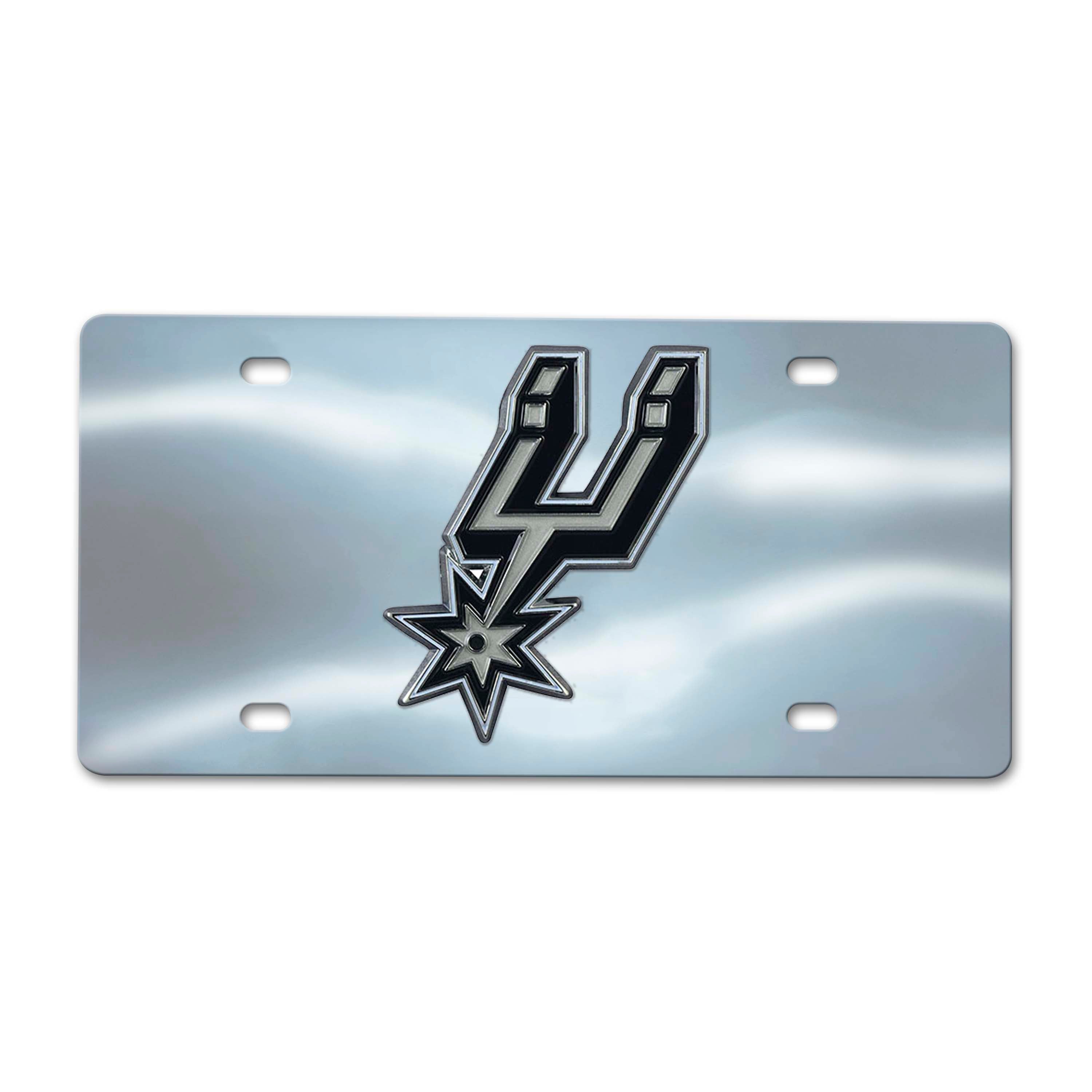 San Antonio Spurs 3D Stainless Steel License Plate