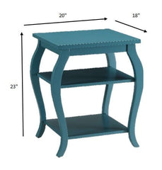 Pop Of Color Bow Leg Square End Or Side Table