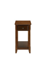 23" Brown Solid Wood End Table