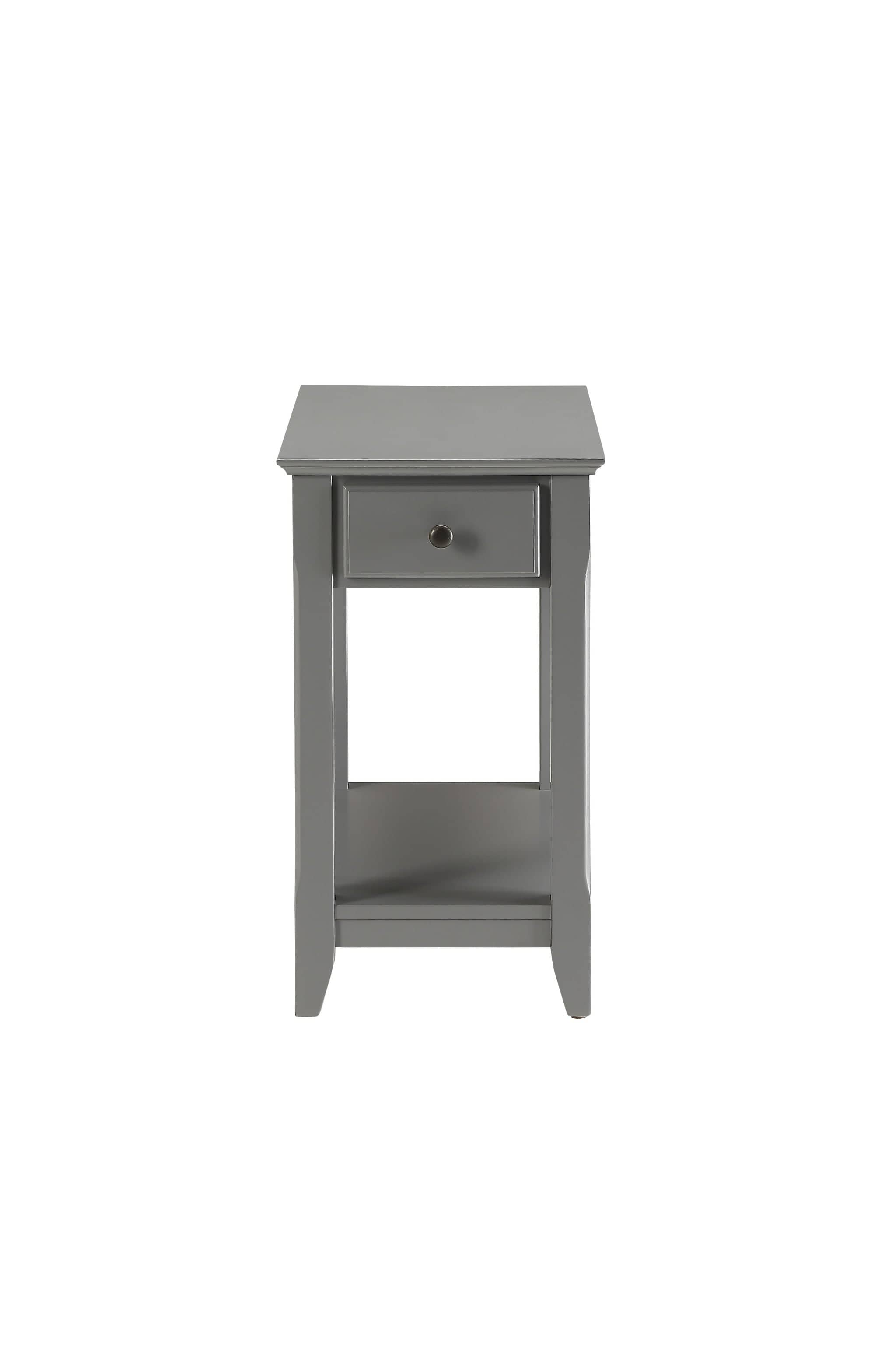 23" Gray Solid and Manufactured Wood End Table - Homeroots