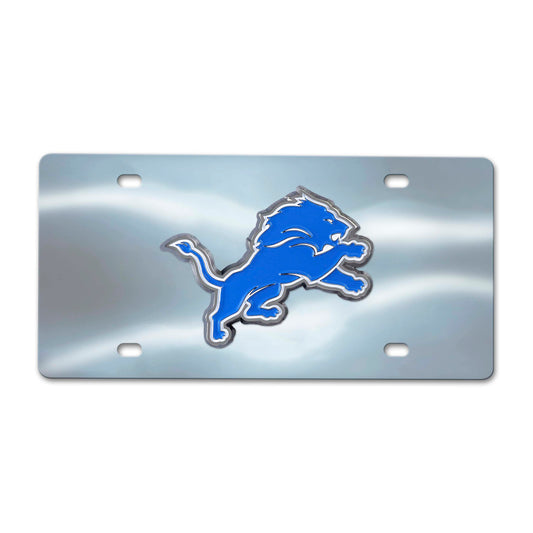 Detroit Lions 3D Stainless Steel License Plate