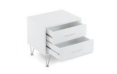 20" White Nightstand With Manufactured Wood Top