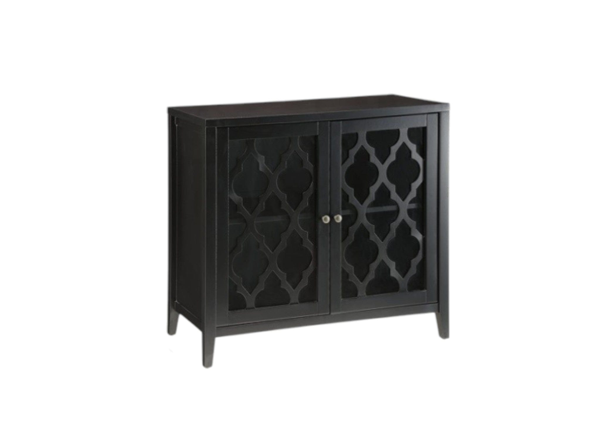 34" X 15.4" X 30" Black Mdf Cabinet