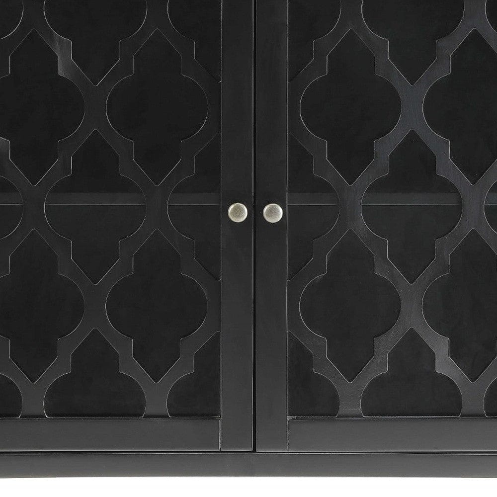 34" X 15.4" X 30" Black Mdf Cabinet