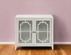 34" X 15.4" X 30" White Mdf Cabinet