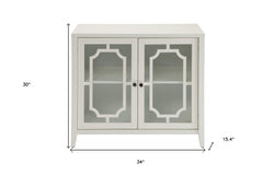 34" X 15.4" X 30" White Mdf Cabinet