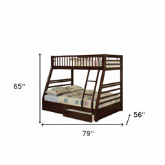 Espresso Full Transitional Bunk Bed - Homeroots