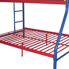 78" X 54" X 60" Twin Over Full Rainbow Metal Tube Bunk Bed