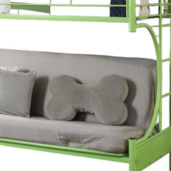 78" X 41" X 65" Twin Over Full Green Metal Tube Futon Bunk Bed