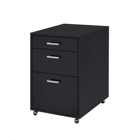 Gabinete decorativo estándar de 18" en color negro con tres cajones