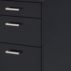 18" Black Standard Accent Cabinet With Three Drawers