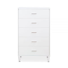 32" White Five Drawer Standard Chest