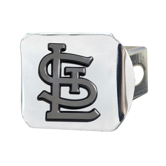 St. Louis Cardinals Chrome Metal Hitch Cover with Chrome Metal 3D Emblem