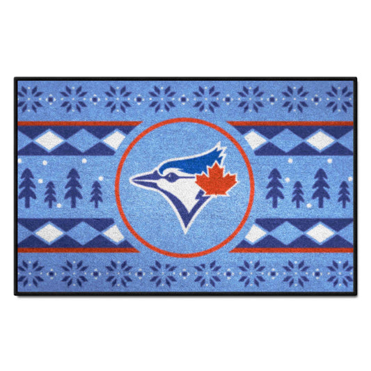 Toronto Blue Jays Holiday Sweater Starter Mat Accent Rug - 19in. x 30in.